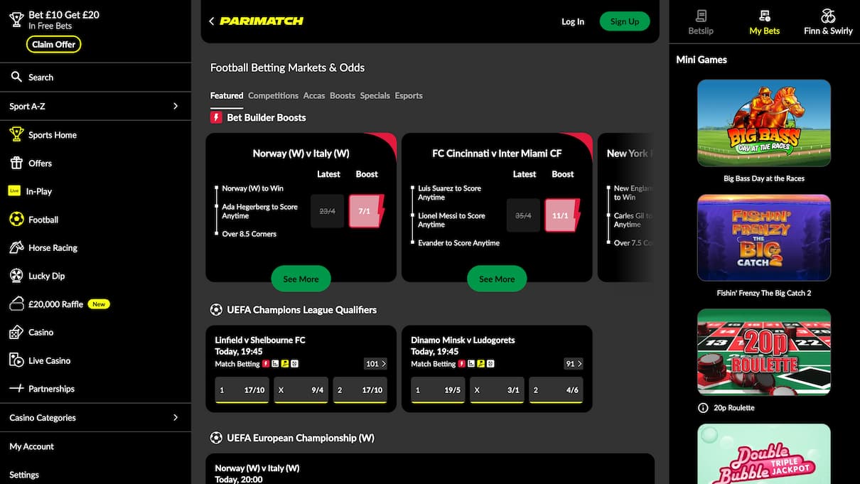 Parimatch Betting Markets