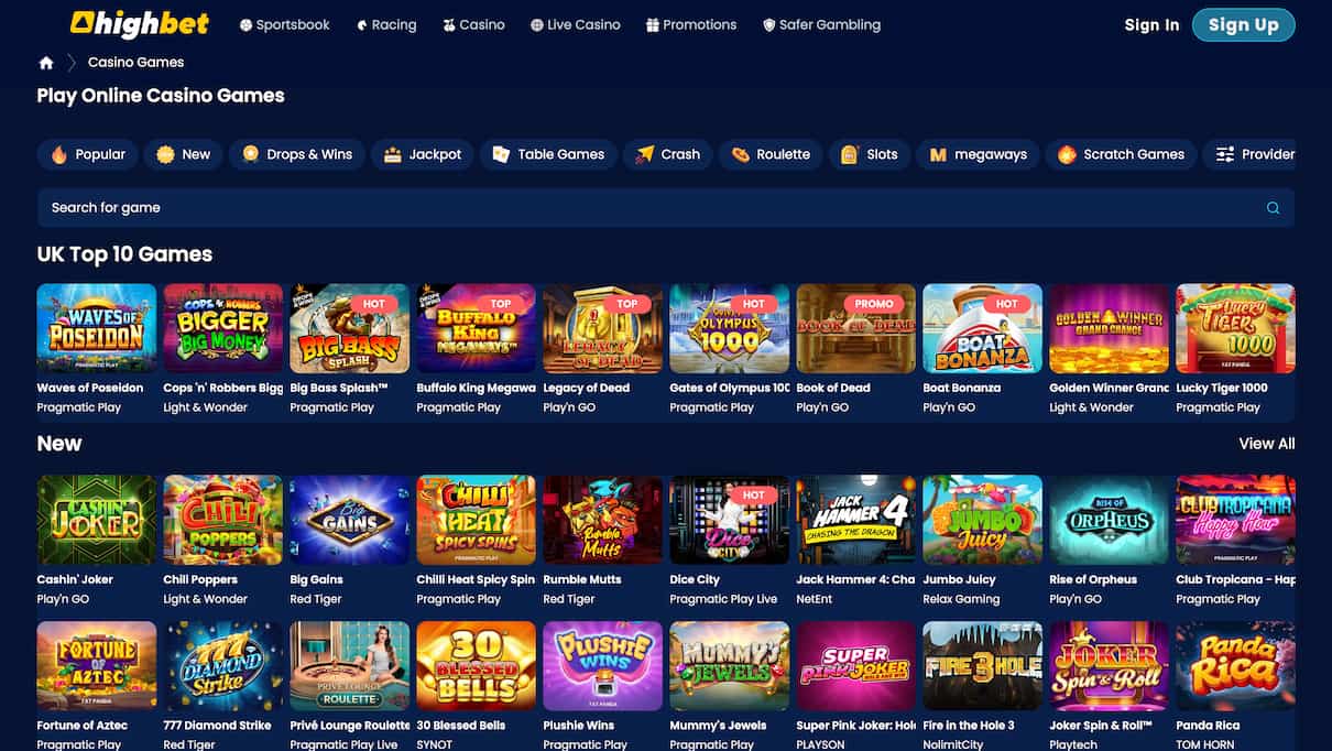 Highbet Casino Review