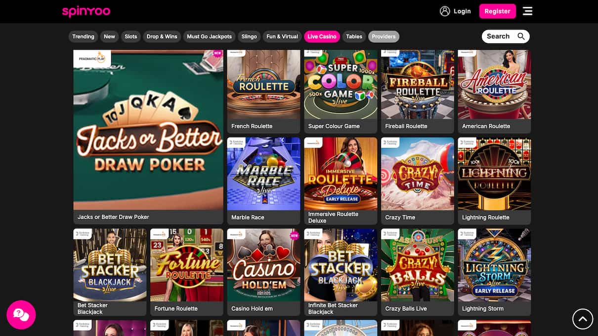 SpinYoo Live Casino