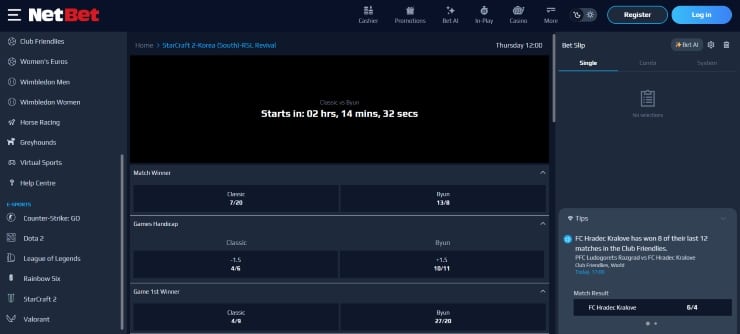 StarCraft 2 Betting Sites NetBet