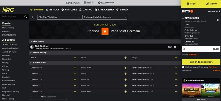 Step 4 Check the Odds and Place Your Bet