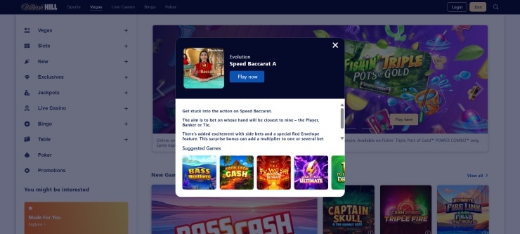 William Hill - Baccarat Casino