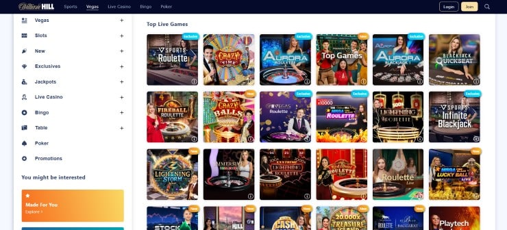 William Hill - Crazy Time Casino Sites