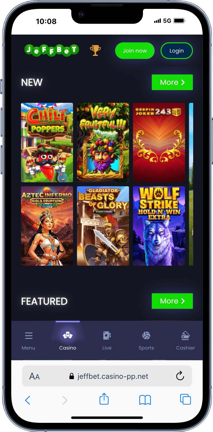 JeffBet Mobile Casino