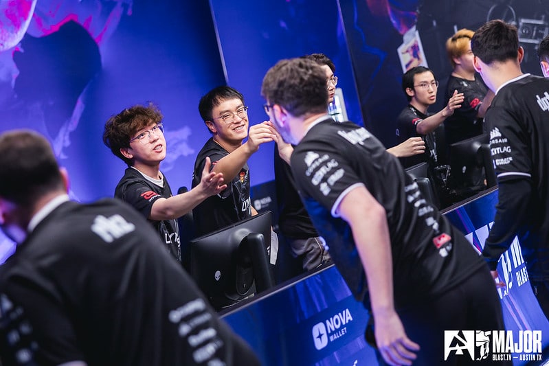 z4kr and the wider Lynn Vision Counter-Strike team competing at the BLAST Austin Major