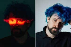 Image shows two pictures of Destiny, who is currently facing severe sexual misconduct allegations. One is dimly lit, the other shows him posing with blue hair.