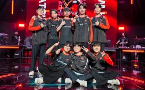 Nongshim RedForce team photo on the VCT Pacific Stage