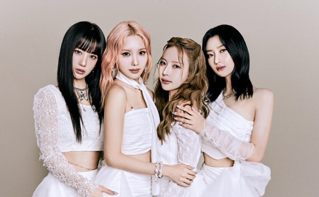 The four members of k-pop group PRIMROSE, who are set to perform at Leagues Disrupt
