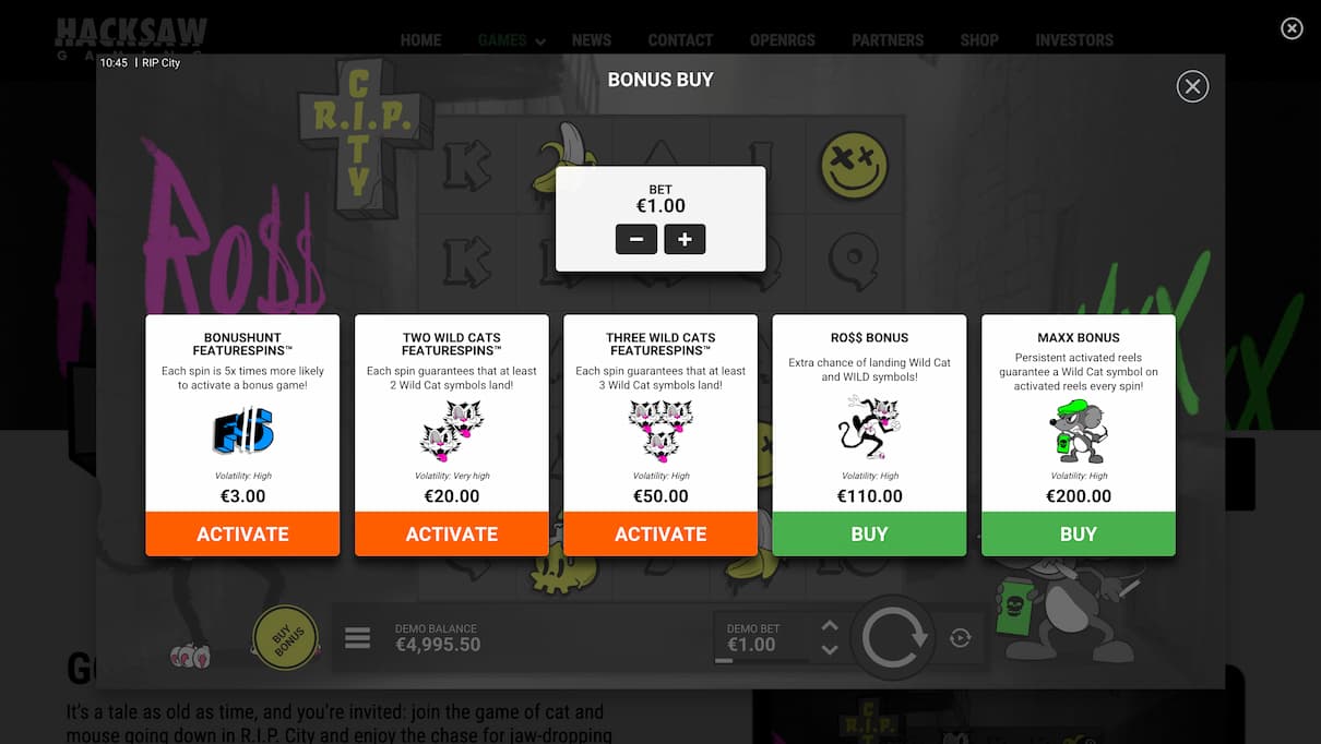 RIP City Slot Bonus Buy