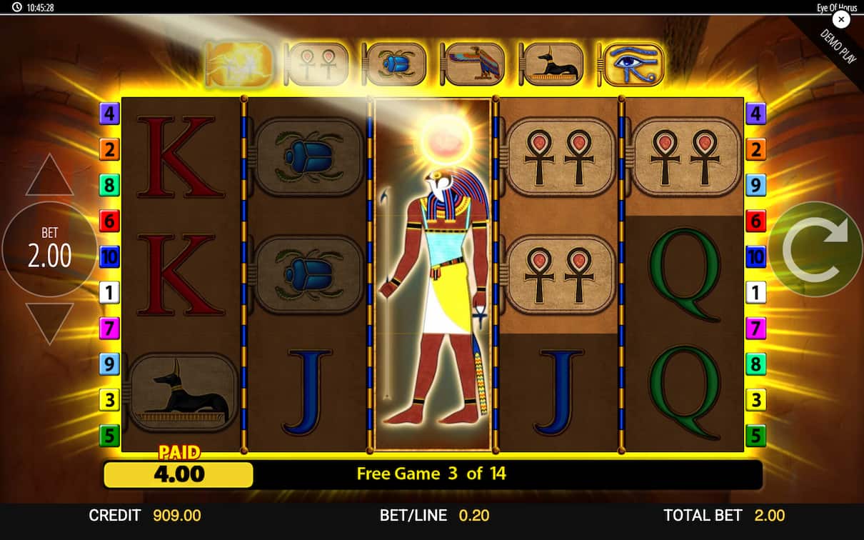 Eye of Horus Free Spins