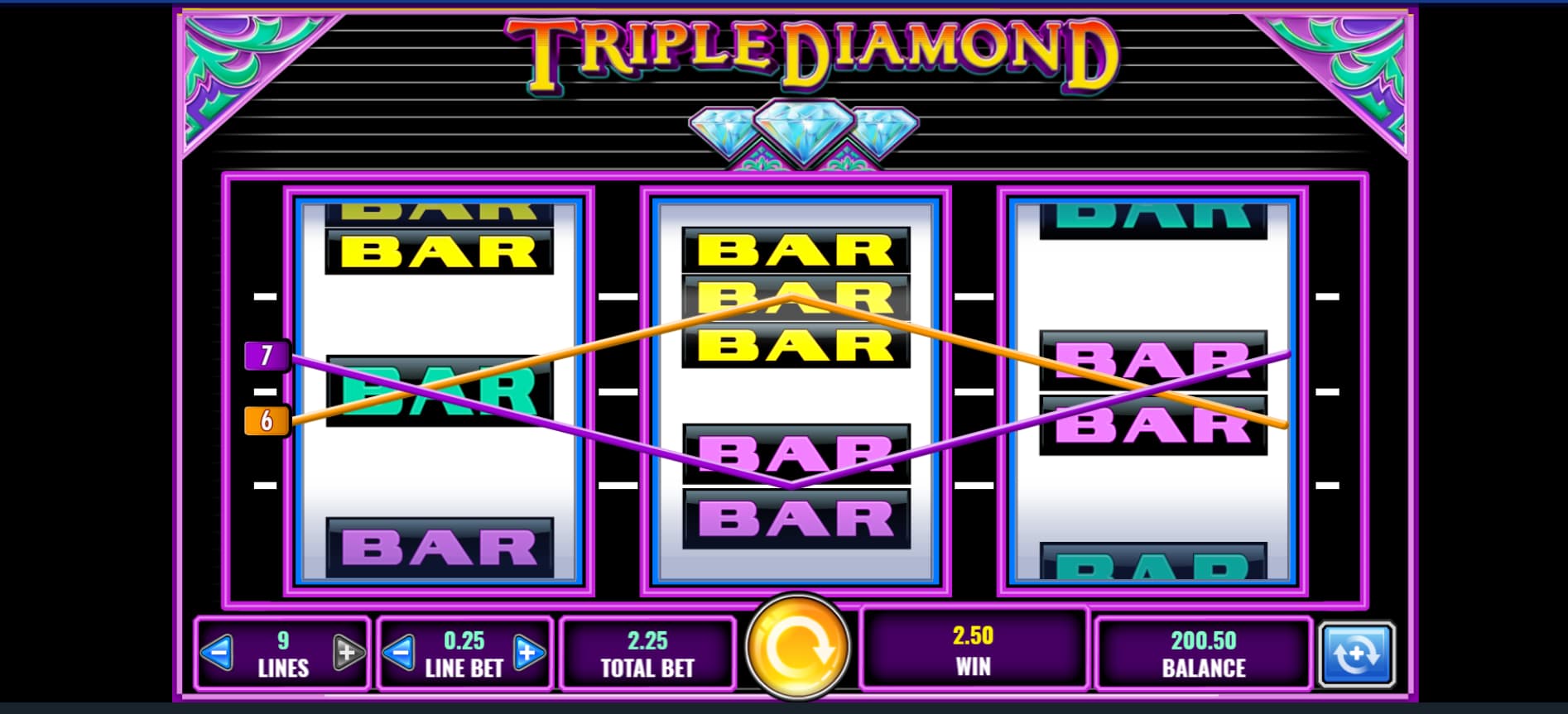 Triple Diamond Slot Paylines