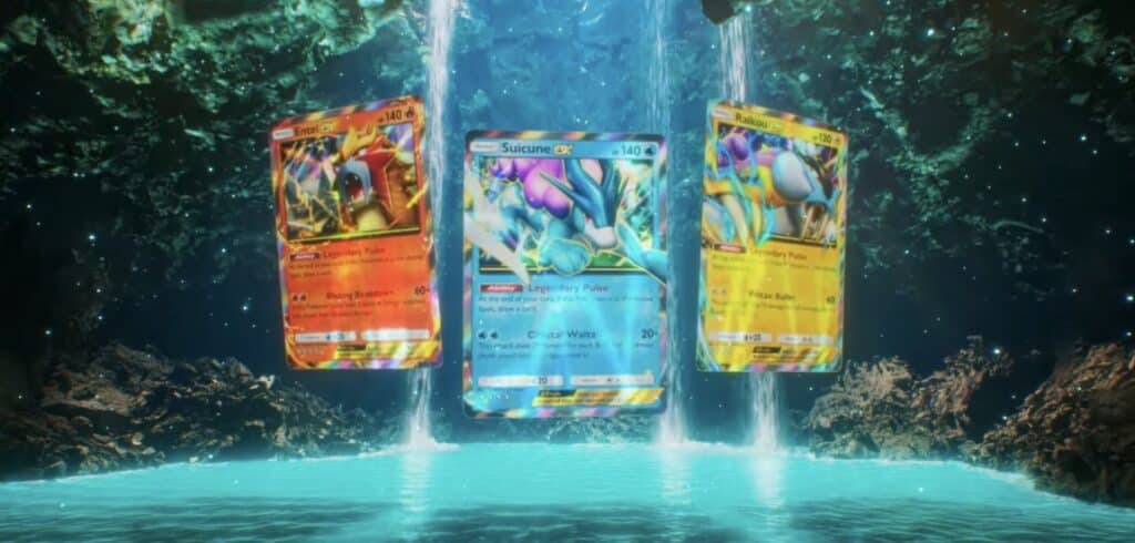Suicune, Raikou, and Entei are coming to Pokémon TCG Pocket