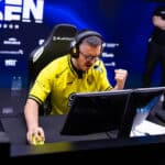 Team Vitality reach the BLAST Open Final, player "Apex" celebrates a round win