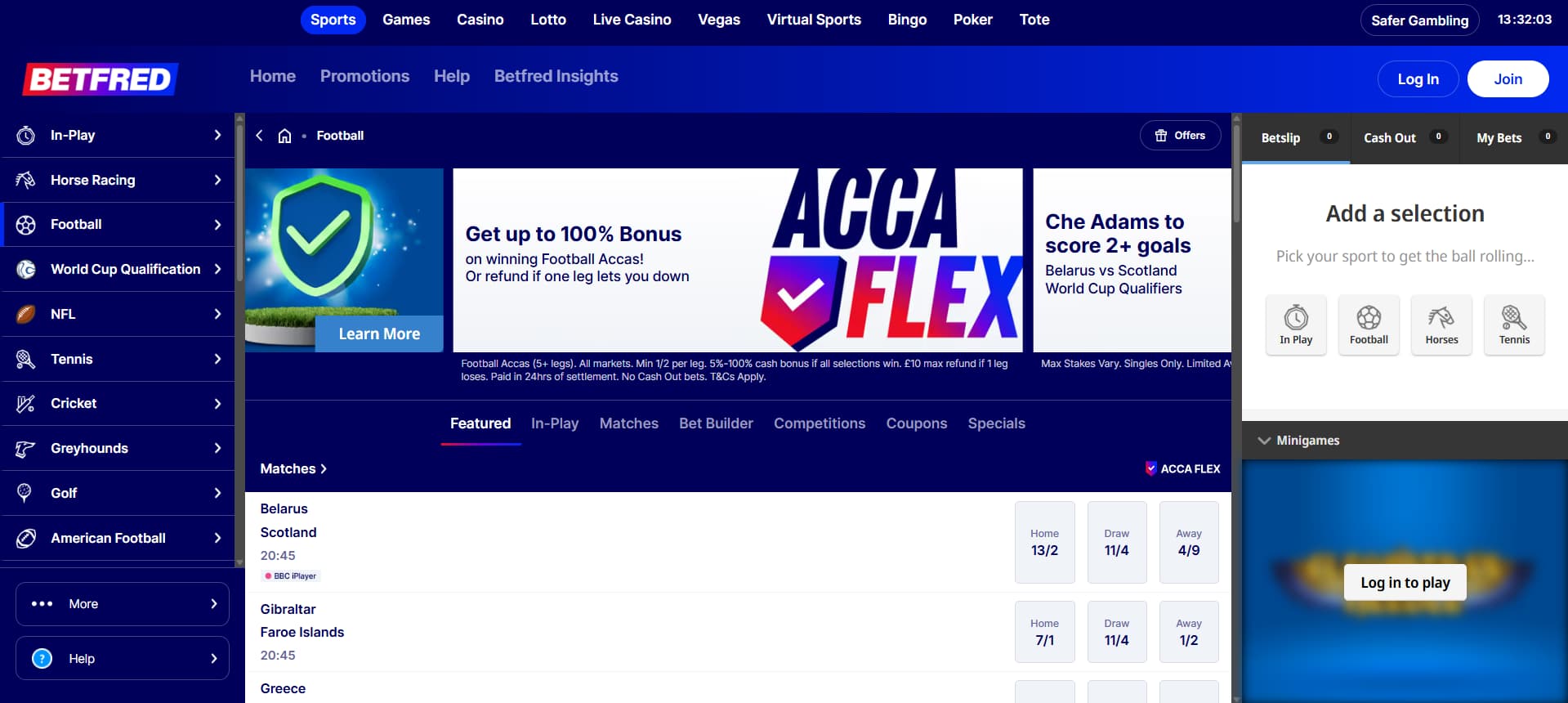 Betfred Football Betting
