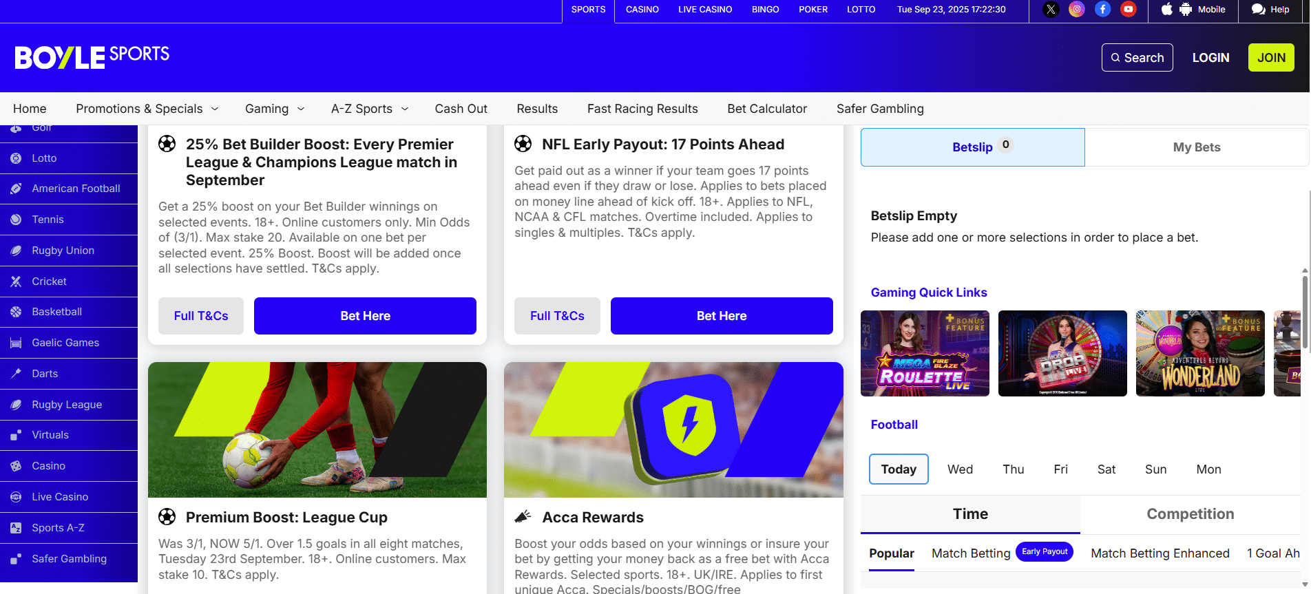 BoyleSports Step 3 Deposit and Claim a Bonus