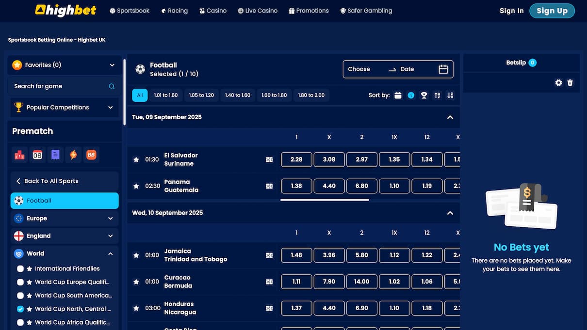 Highbet World Cup Betting Site in the UK