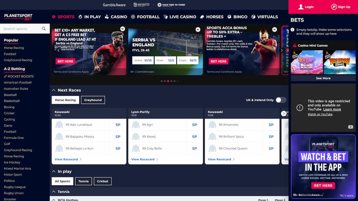 PlanetSportsBet New Betting Site in the UK