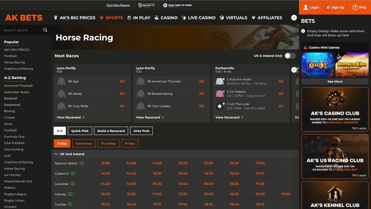 AK Bets New Betting Site in the UK