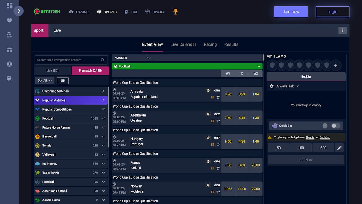 BetStorm New Betting Site in the UK