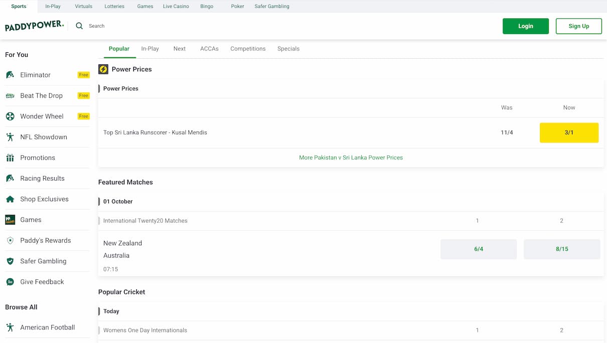 Paddy Power Best Cricket Betting Site
