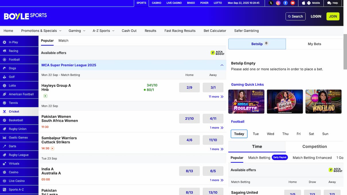 BoyleSports Best Cricket Betting Site