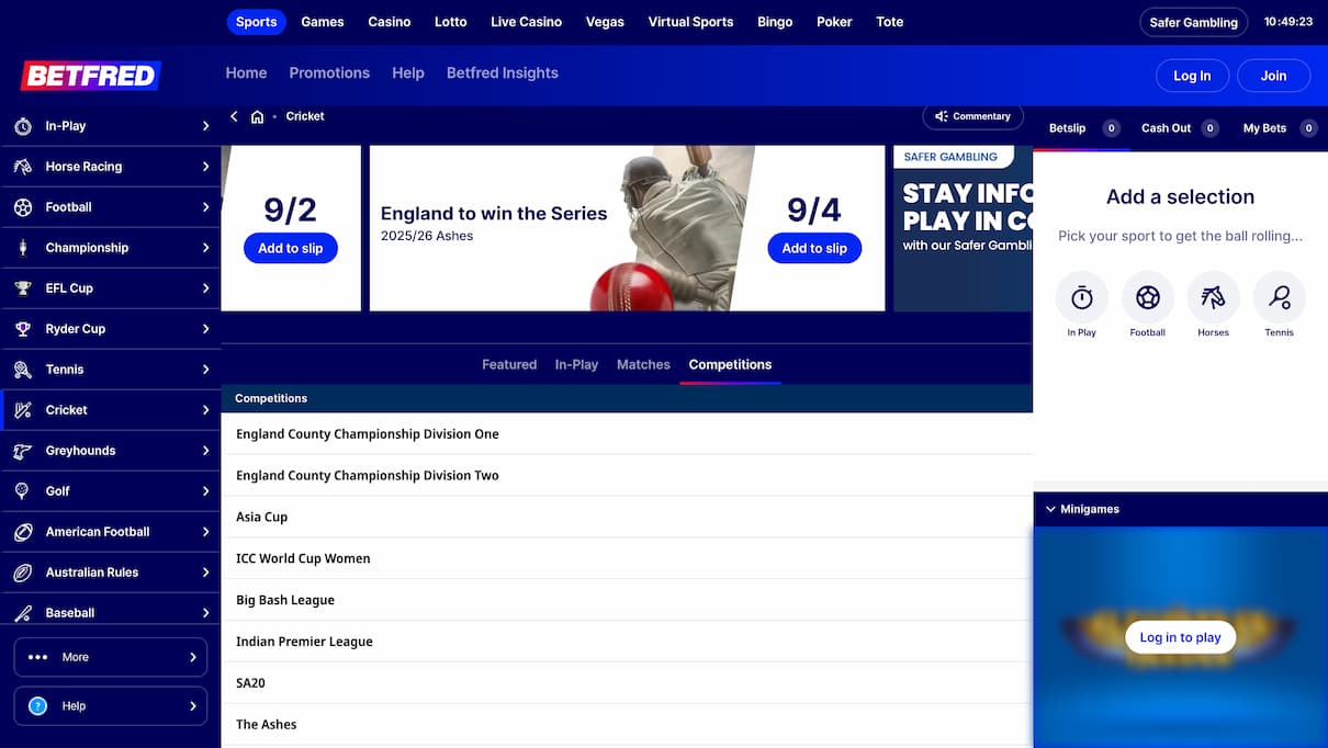 Betfred Best Cricket Betting Site