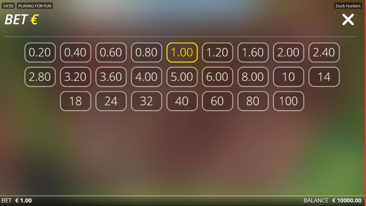 Step 2 Select Your Bet Value