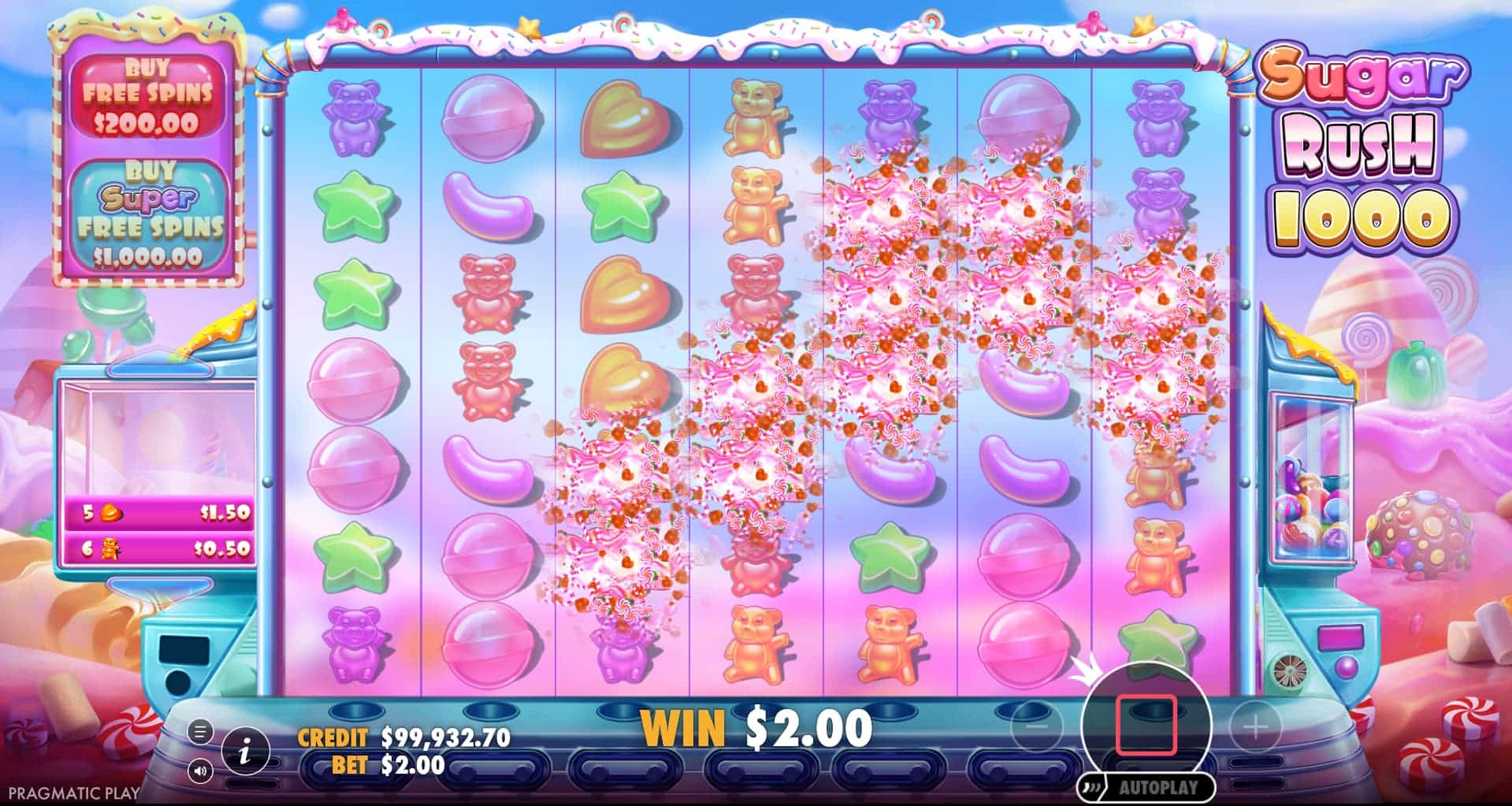 Sugar Rush Tumble Feature