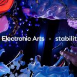 EA AI partnership graphic: Electronic Arts x Stability.AI