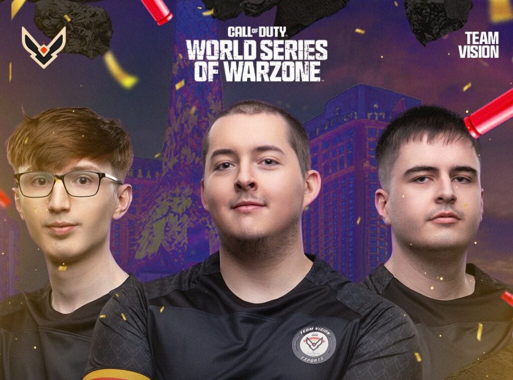 World Series of Warzone Call of Duty champions Lenun, Fifakill, and Echo