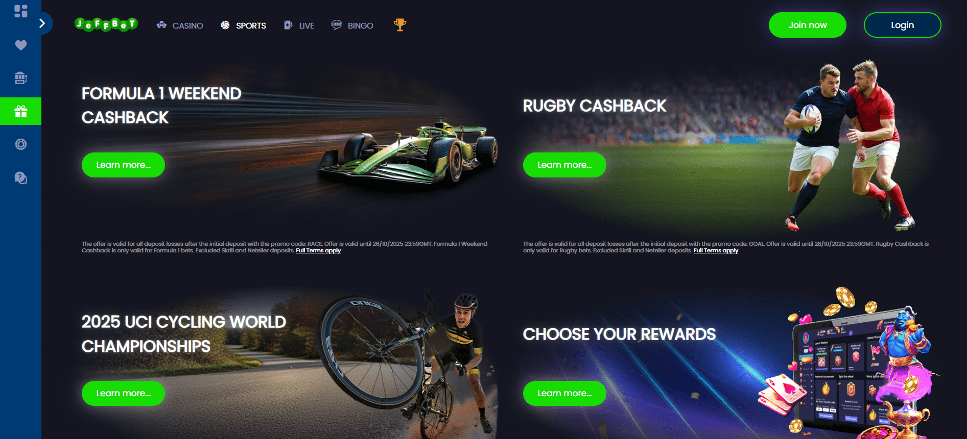 Jeffbet F1 Promotions