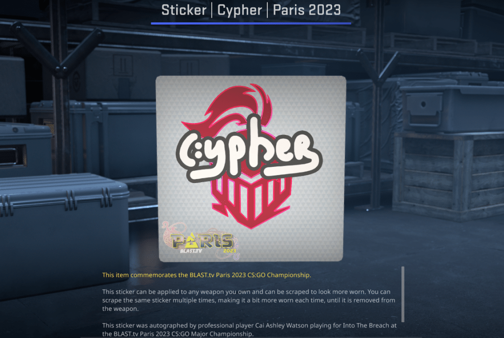 CYPHER Sticker