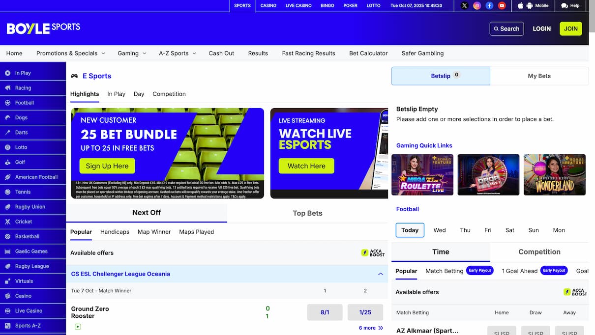 BoyleSports FIFA Espots Betting Site