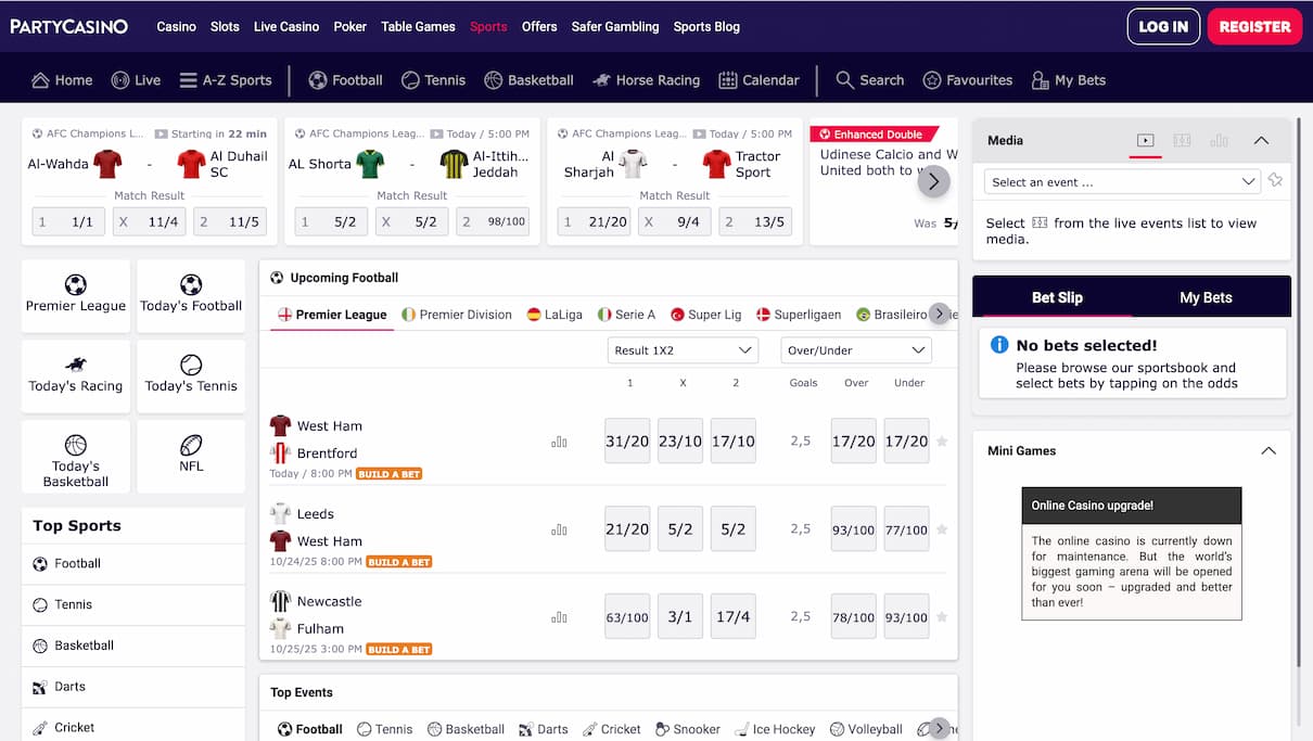 Party Casino Bookie Review