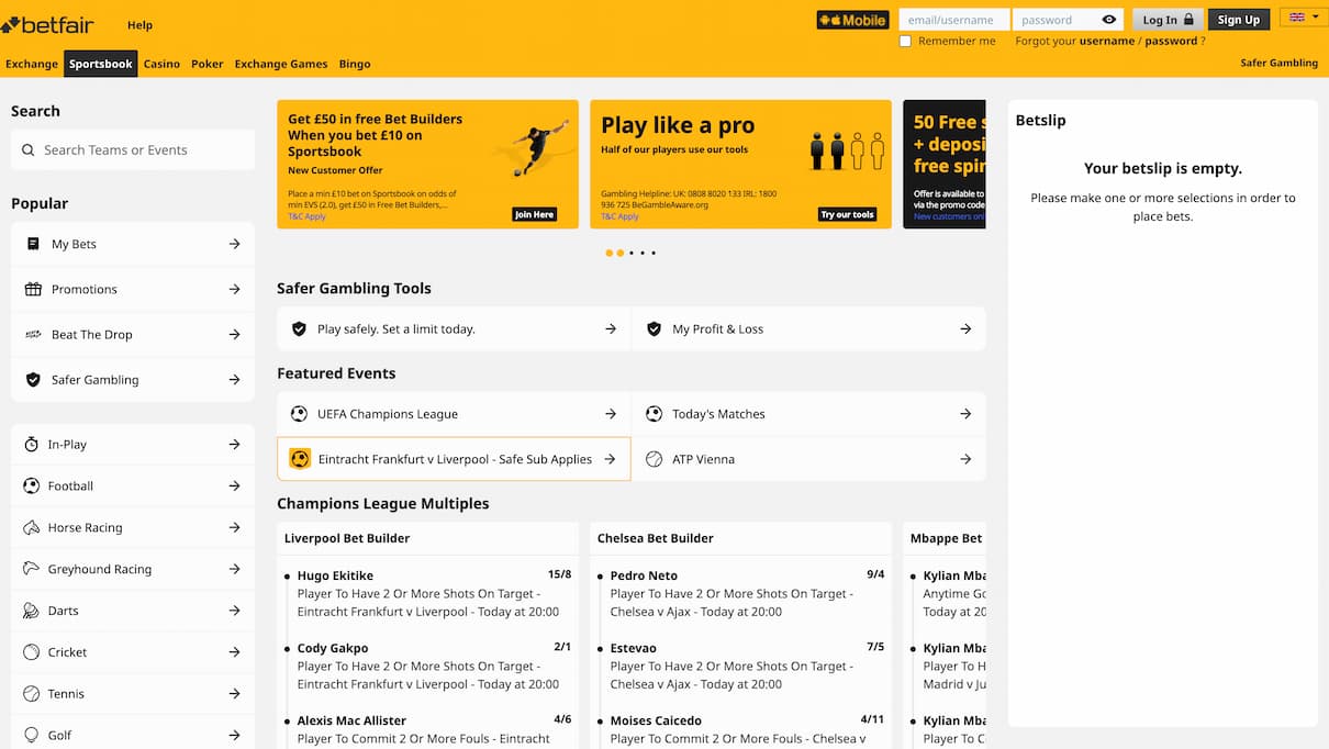 Betfair Sports Betting Review