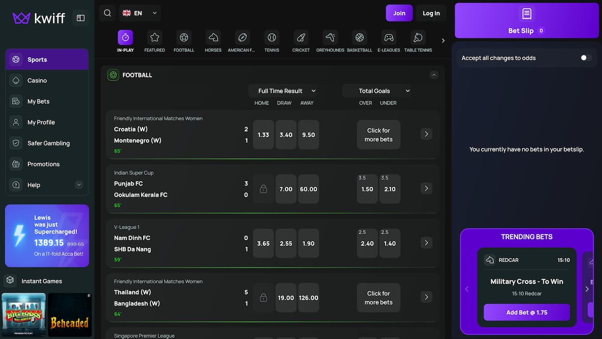 Kwiff Sports Betting Review
