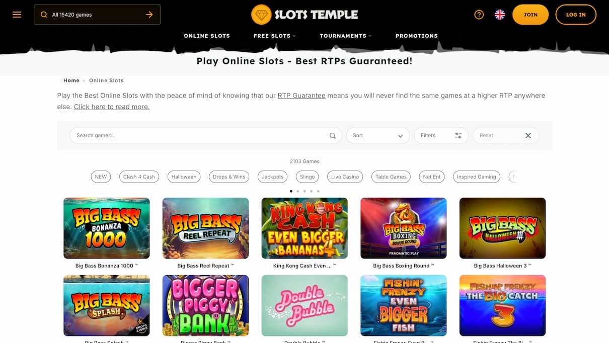 Slots Temple Casino Review