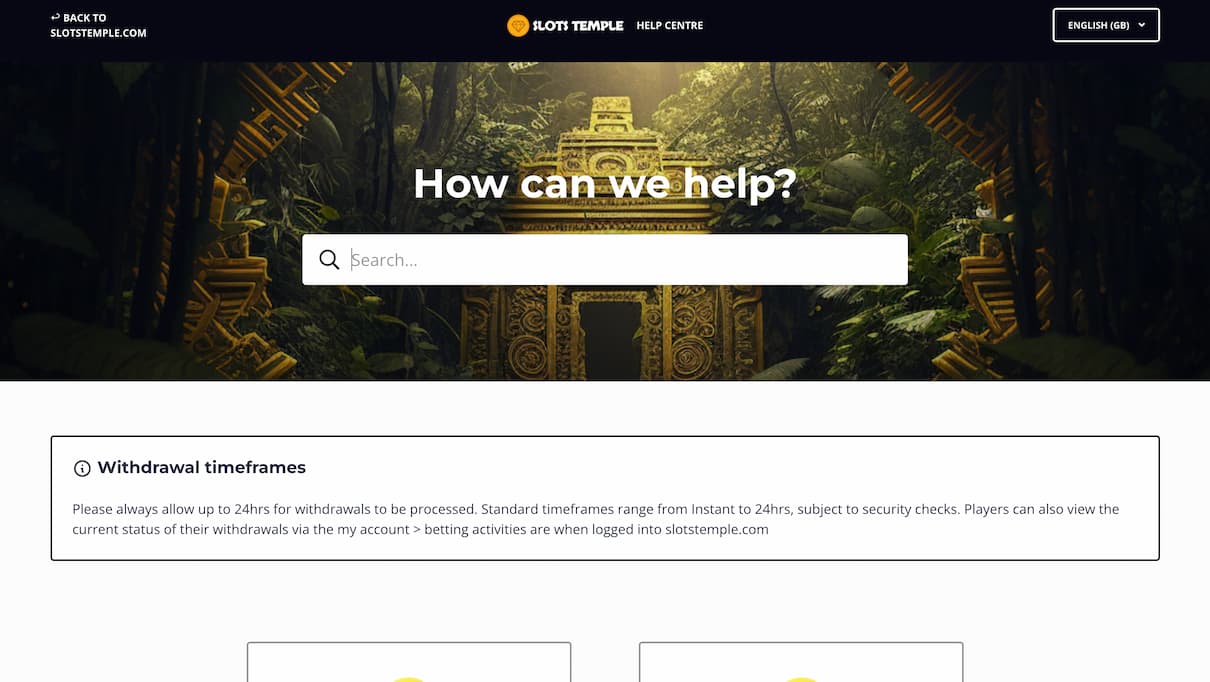 Slots Temple Customer Care Review