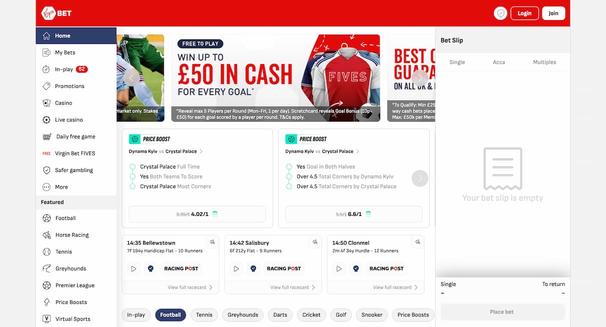 Virgin Bet Independent Betting Site