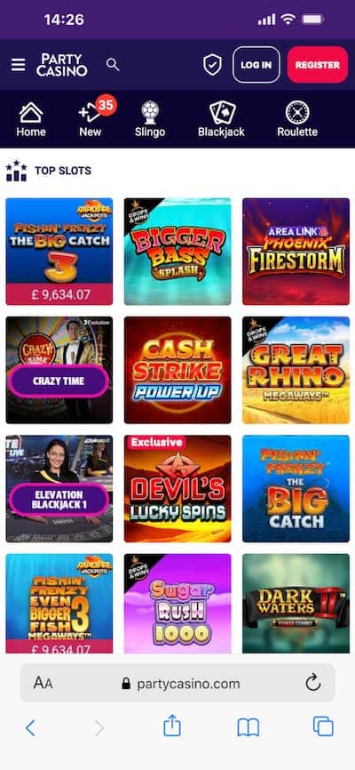 Party Casino Mobile App Review