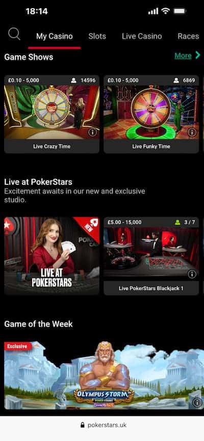 PokerStars Casino App Review