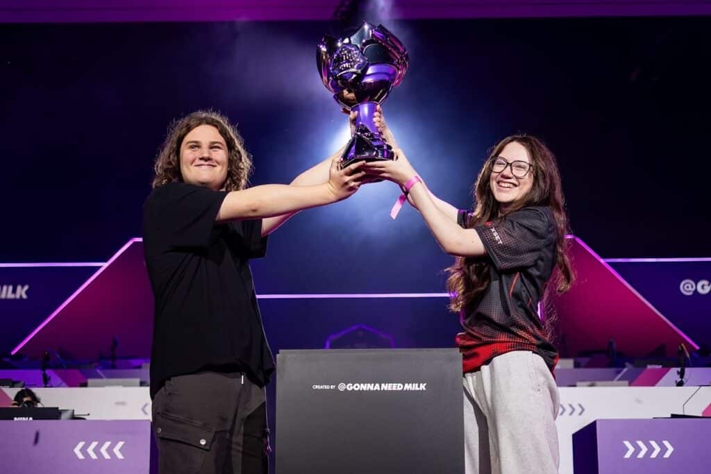 Fortnite Milk Cup winners Vader and ilyynina