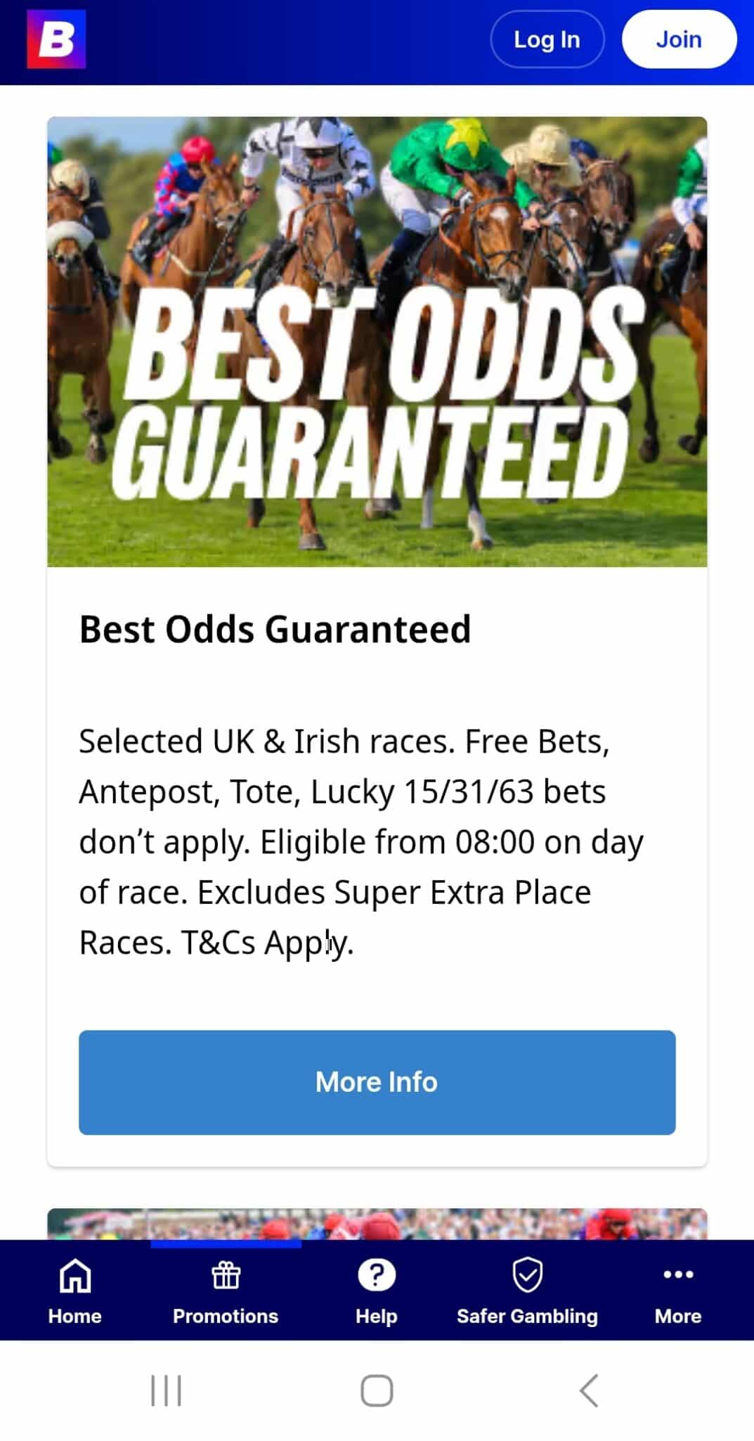 Betfred BOG Bonus