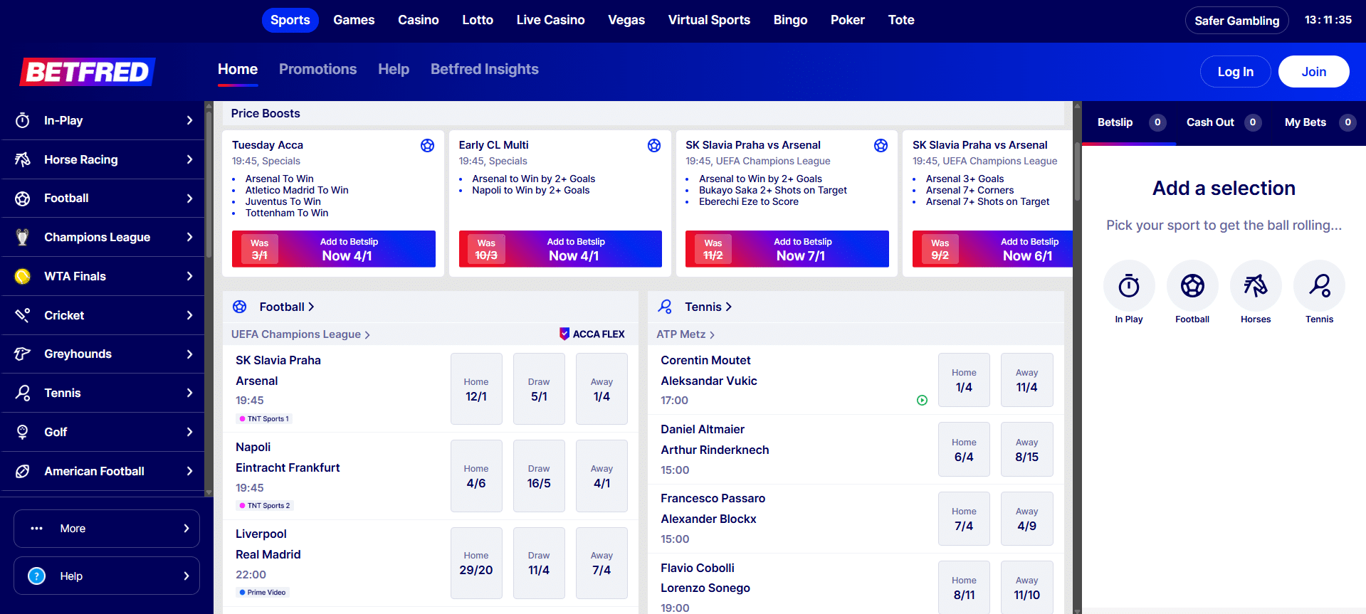 Betfred Curacao Betting Sites