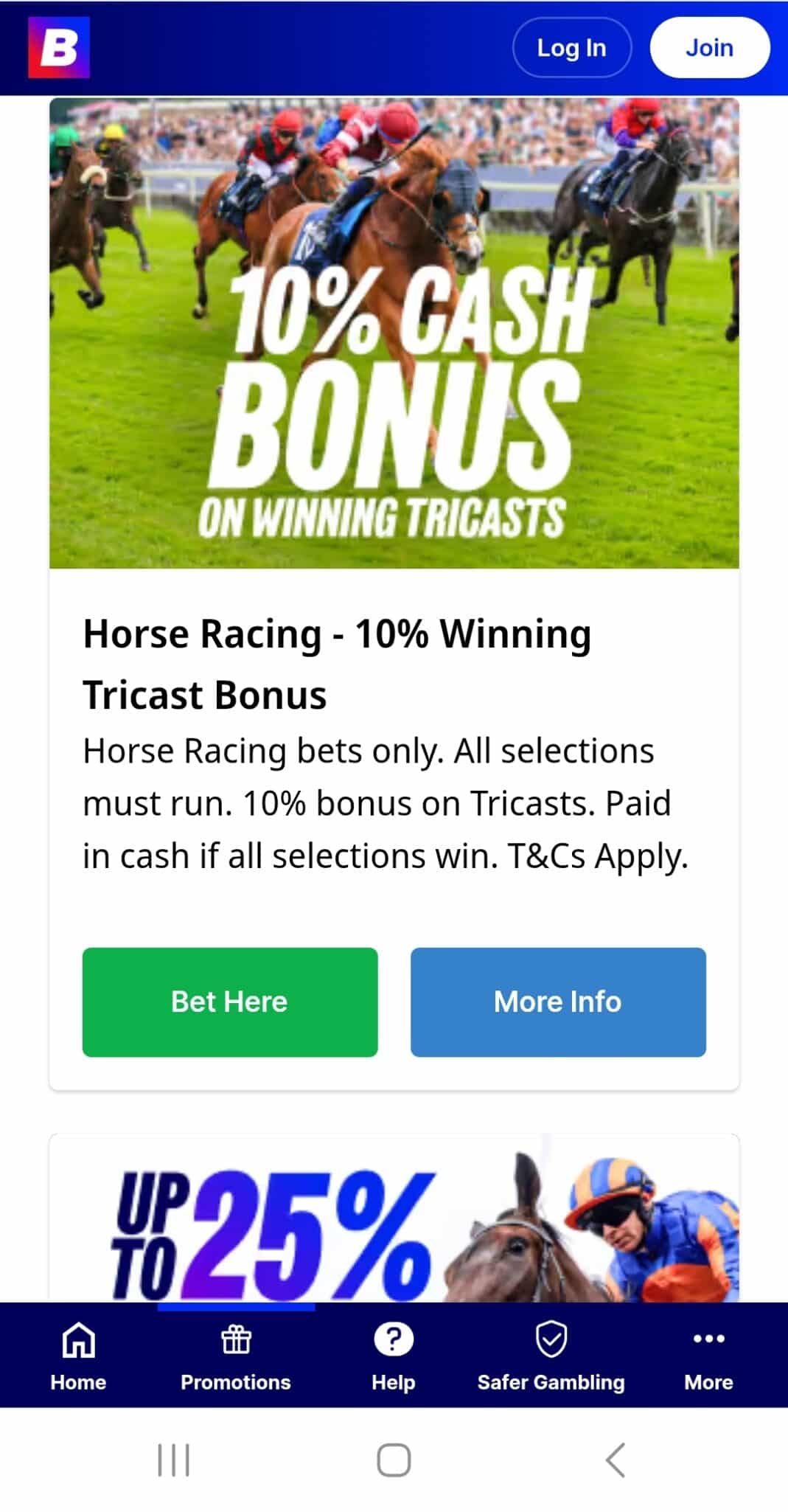Betfred Extra Cash Bonus
