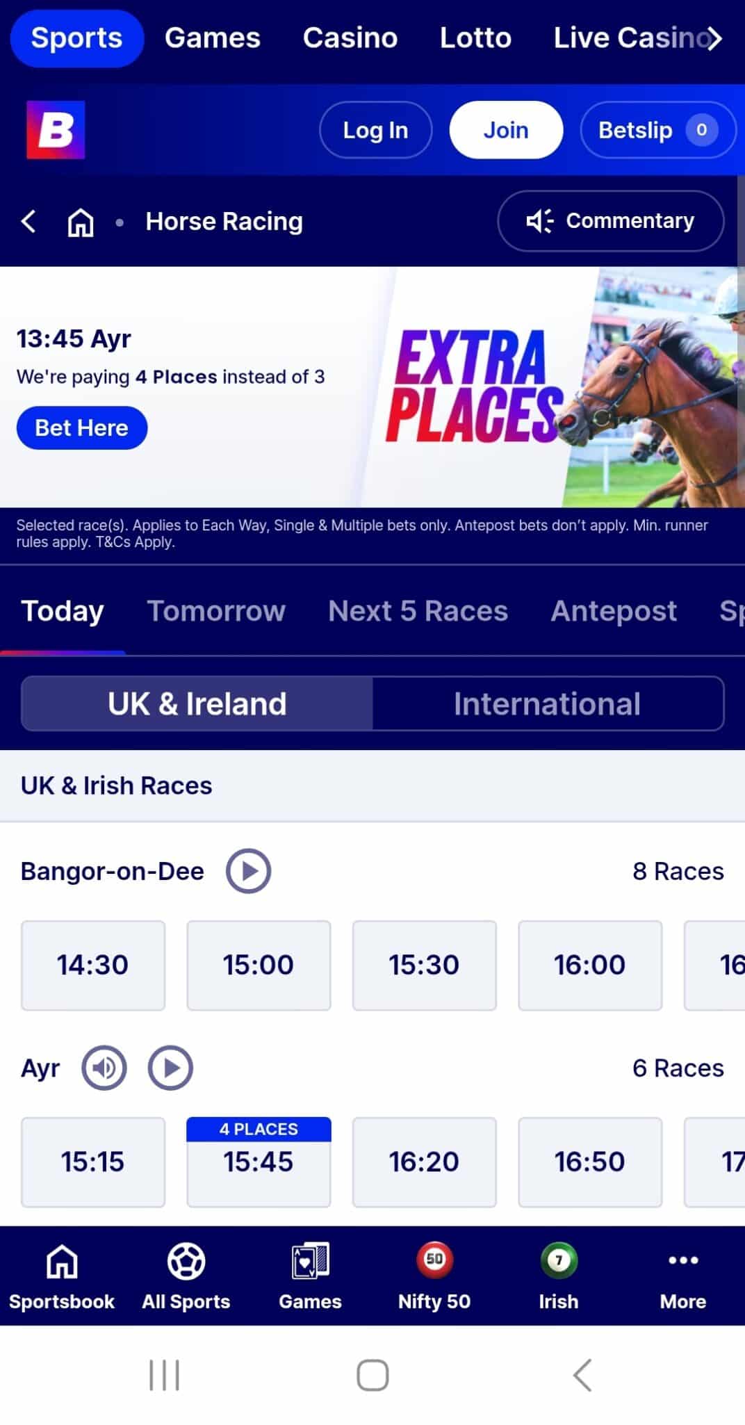 Betfred Horse Racing Betting App