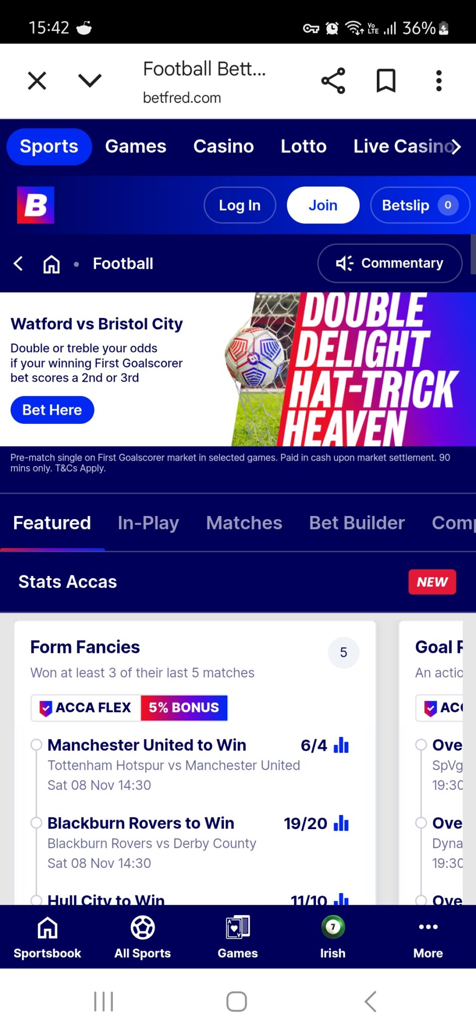 Betfred football betting app