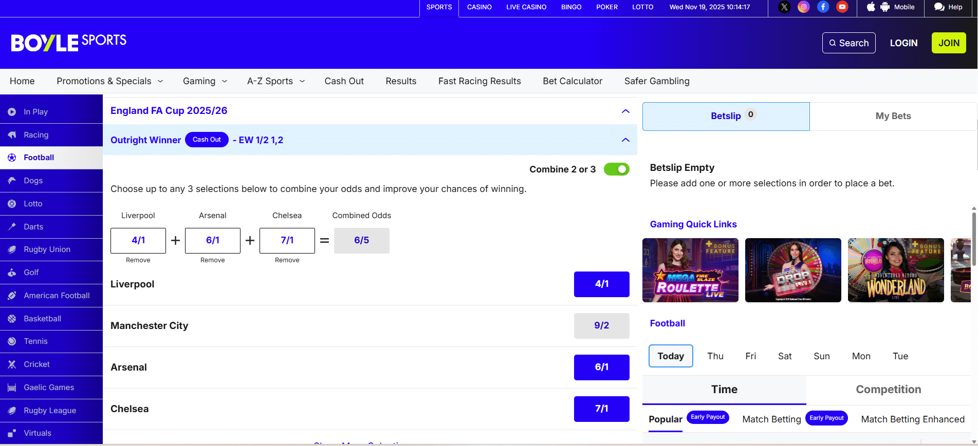 BoyleSports FA Cup Betting Sites