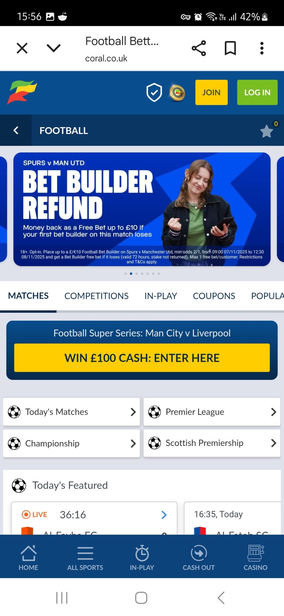 Coral football betting app