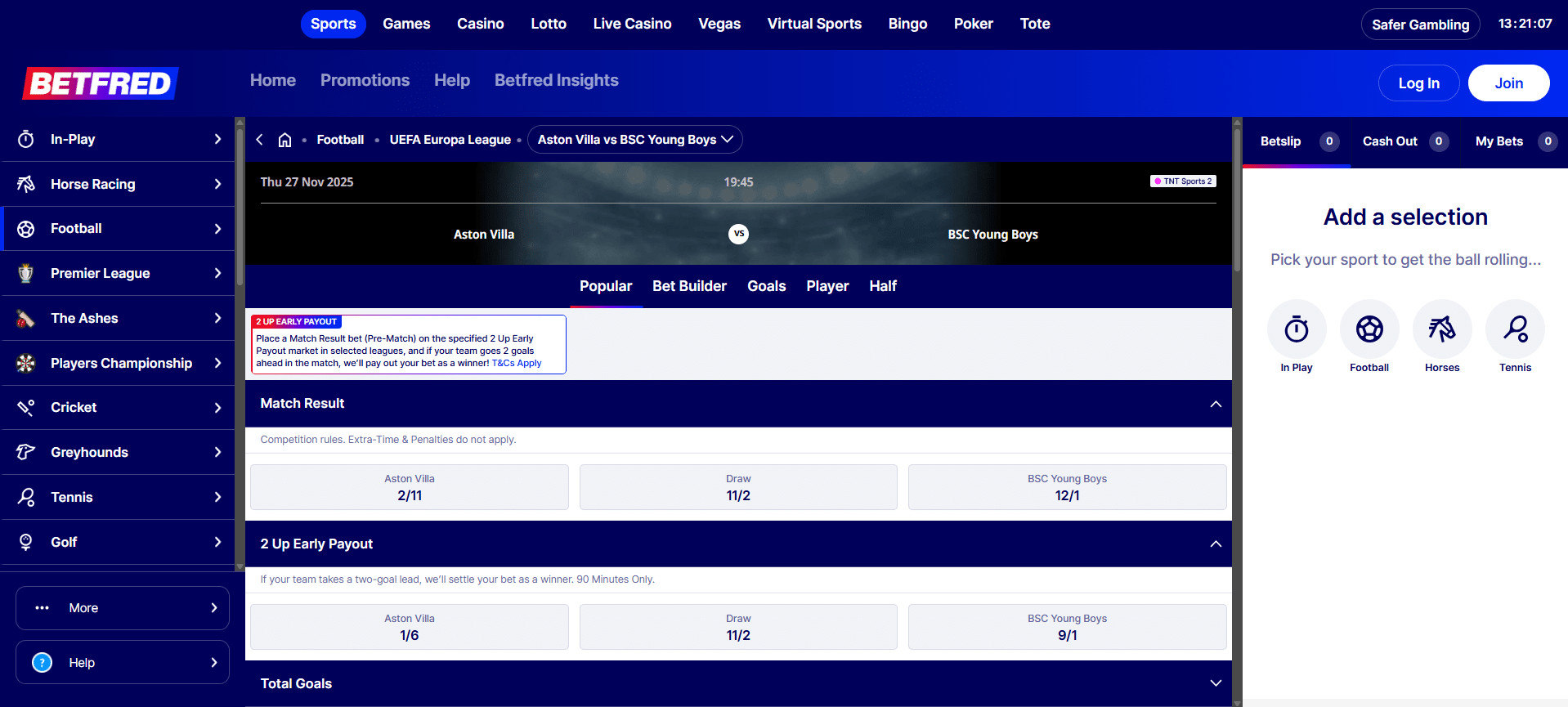 Europa League Betting Sites Betfred